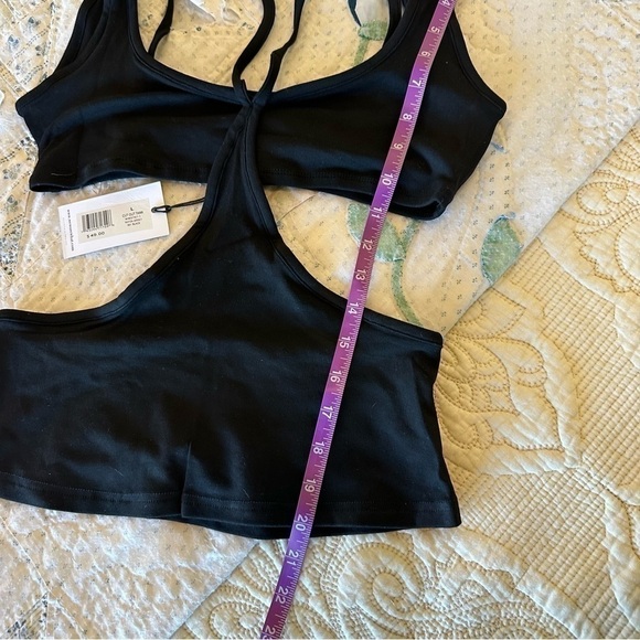 NWT WeWoreWhat black sexy cut-out tank edgy date evening party women large - Picture 7 of 7